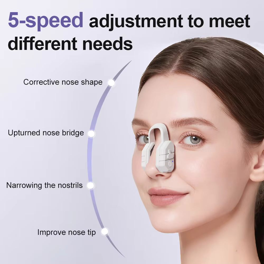 5 Modes EMS Nose Lift Clip Electrical Muscle Stimulation Nose Shaper RechargeablRechargeable EMS Nose Shaper – 5-Mode Nose Bridge Lifting Clipe Beauty Device for Nose Bridge Adjuster