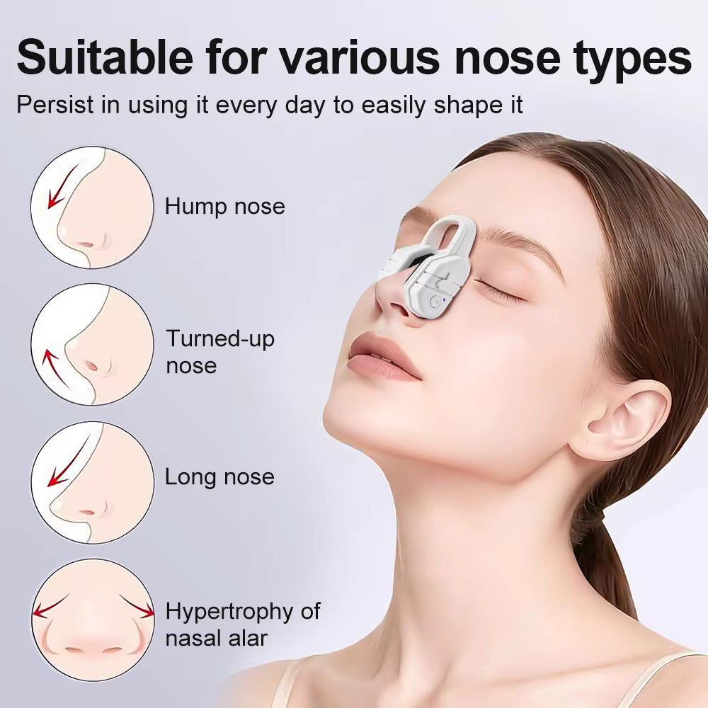 5 Modes EMS Nose Lift Clip Electrical Muscle Stimulation Nose Shaper RechargeablRechargeable EMS Nose Shaper – 5-Mode Nose Bridge Lifting Clipe Beauty Device for Nose Bridge Adjuster