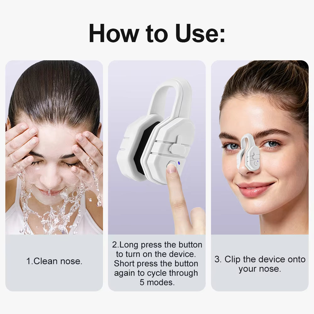 5 Modes EMS Nose Lift Clip Electrical Muscle Stimulation Nose Shaper RechargeablRechargeable EMS Nose Shaper – 5-Mode Nose Bridge Lifting Clipe Beauty Device for Nose Bridge Adjuster